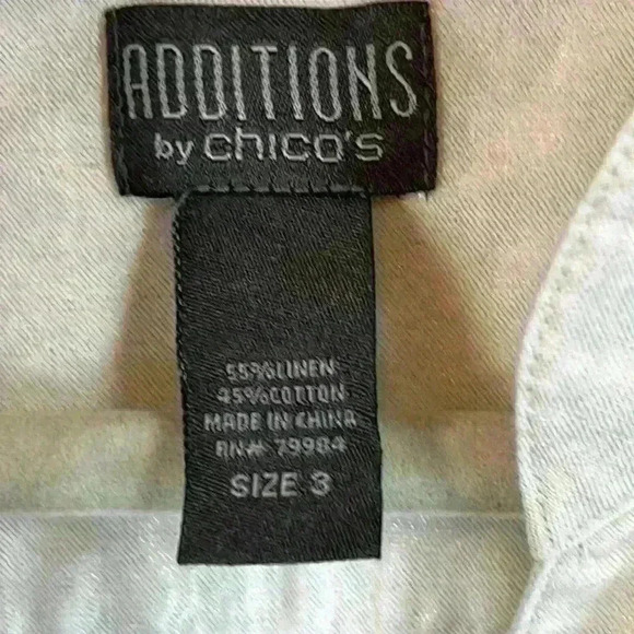 Additions by Chico’s Linen Jacket Cream Women’s Size 3(US 16) - Picture 4 of 8